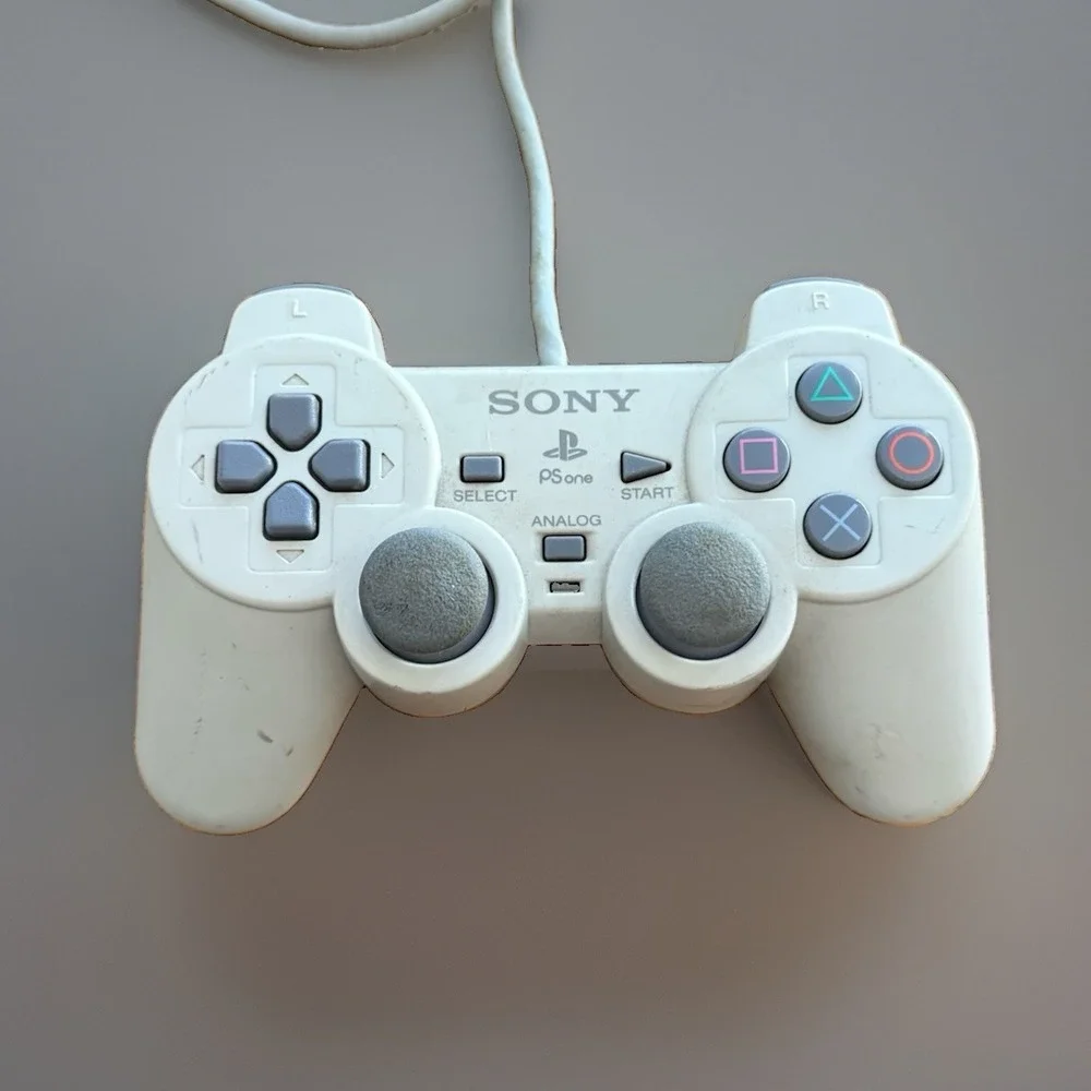 Sony PS1 PlayStation 1 DualShock Controller Glacier White Rare OFFICIAL OEM